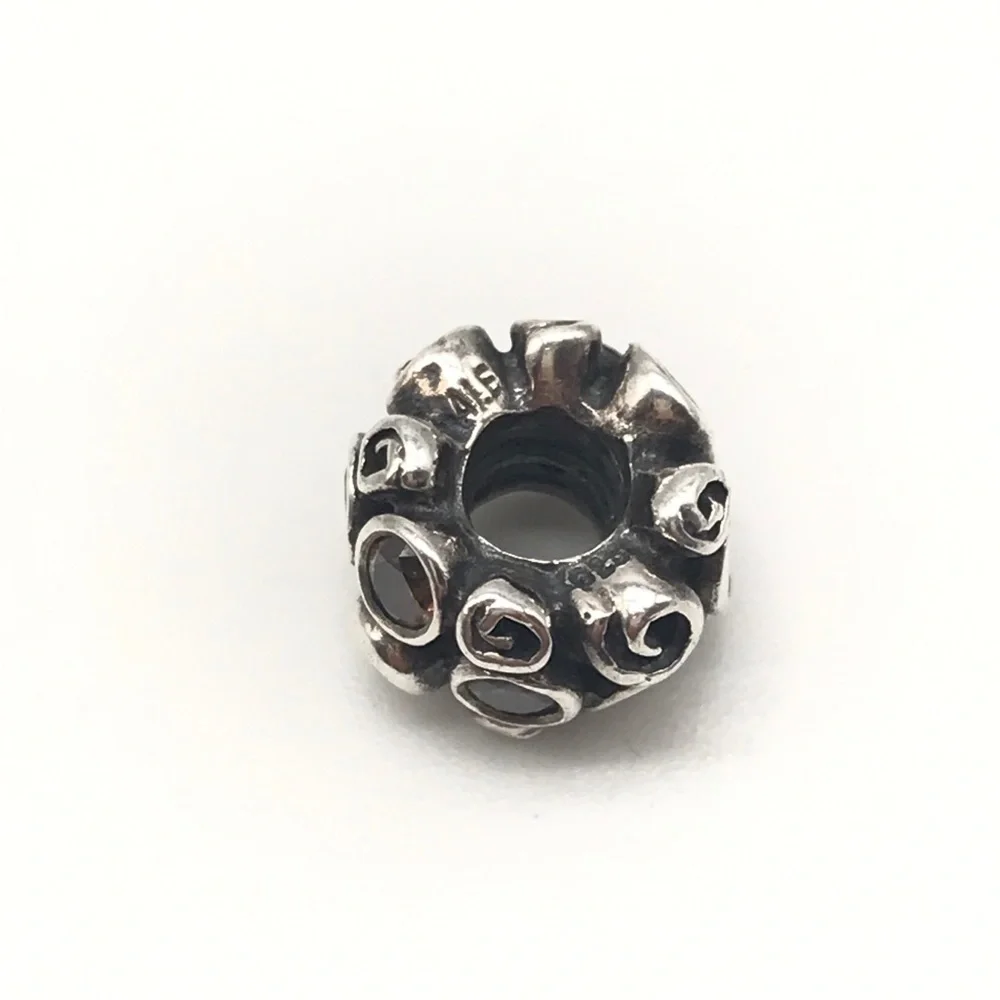 Pandora Smoky Quartz CZ Primrose Path Charm